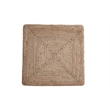 Biscayne Natural 30-Inch Woven Jute and Solid Wood Square Coffee Table