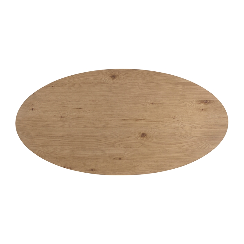 Martin Svensson Home BoHo Oval Wood Coffee Cocktail Table in Natural Prairie Oak