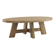 Martin Svensson Home BoHo Oval Wood Coffee Cocktail Table in Natural Prairie Oak
