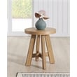 Martin Svensson Home BoHo Round Wood End Side Table in Natural Prairie Oak