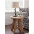 Martin Svensson Home BoHo Round Wood End Side Table in Natural Prairie Oak