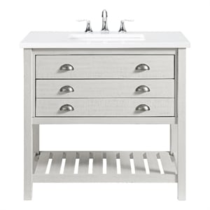 Martin Svensson Home Monterey 37&quot Wood Single Bathroom Vanity White