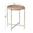 Martin Svensson Home Hemingway Round Tray Top Wood End Table in Natural