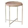 Martin Svensson Home Hemingway Round Tray Top Wood End Table in Natural