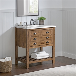 Martin Svensson Home Monterey 31&quot Wood Single Bathroom Vanity Natural Brown