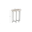 View Point Stone Top Table with Wood Frame - White Agate and White Wood
