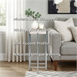 View Point Stone Top Table with Wood Frame - White Agate and White Wood