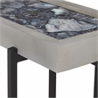 View Point Stone Top Table with Wood Frame - Coal Agate and Gray Wood