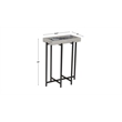 View Point Stone Top Table with Wood Frame - Coal Agate and Gray Wood
