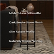 View Point Stone Top Table with Wood Frame - Dark Smoke and Brown Wood