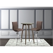 New Spec Mid Century Modern Wood Bar Table Set in Cappuccino