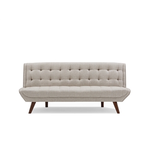 New Spec Urban Mid Century Modern Tufted Sofabed Polyester Soft Fabric In Beige