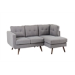 New Spec Mid Century Drake Upholstery Fabric Sectional In Light Gray