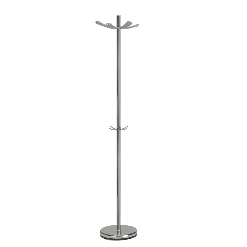 New Spec Contemporary Metal Coat Rack in Silver