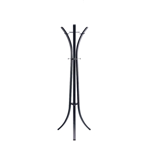 New Spec Mid Century Modern Metal Coat Rack in Black