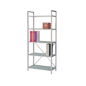 New Spec Contemporary Metal Bookcases in Silver