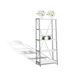 New Spec Modern Wood Bookcase in White