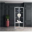 New Spec Contemporary Triangle Display Shelf Tempered Glass In Chrome