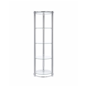 New Spec Contemporary Glass Display Shelf in Chrome