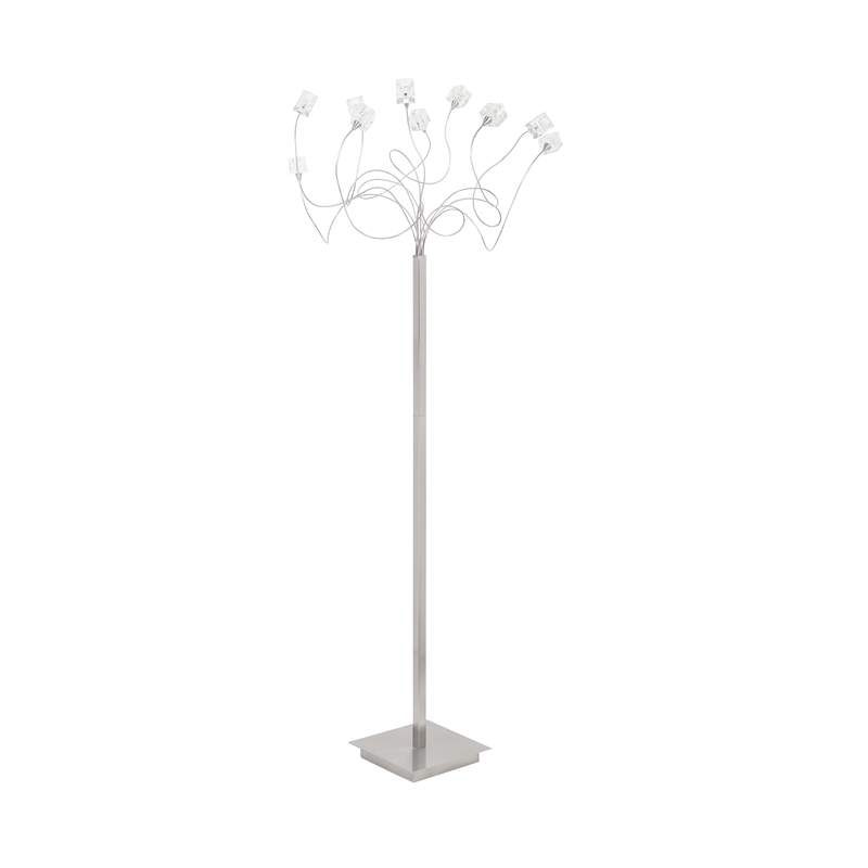 New Spec Crystal Cube Floor Lamp in Chrome