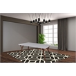 New Spec Rectangular Engineered Wood Glossy Dining Table Metal Printing In White