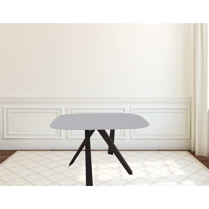New Spec Metal Dining Table in Gray and Black