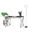 Contemporary Madison Art Desk Wooden Espresso & Chrome Color