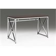 Contemporary Madison Art Desk Wooden Espresso & Chrome Color
