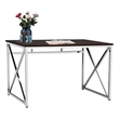 Contemporary Madison Art Desk Wooden Espresso & Chrome Color