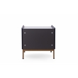 Modern White/Grey Night Stand Stone Tabletop & Gold Frame