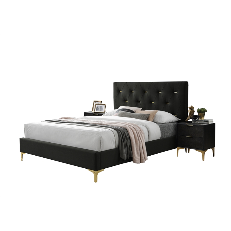Colton Mid-Century Modern Platfoam Bed Full Size