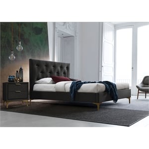 Colton Mid-Century Modern Platfoam Bed Queen Size