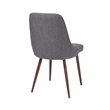 Oslo Mid Century Upholstery Dining Chair In Gray Set of 2