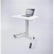Adjustable Height Standing Office Small Desk In White Color