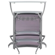 Stonecroft Metal Silver Home Bar Rectangular Shelves