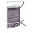 Stonecroft Metal Silver Home Bar Rectangular Shelves