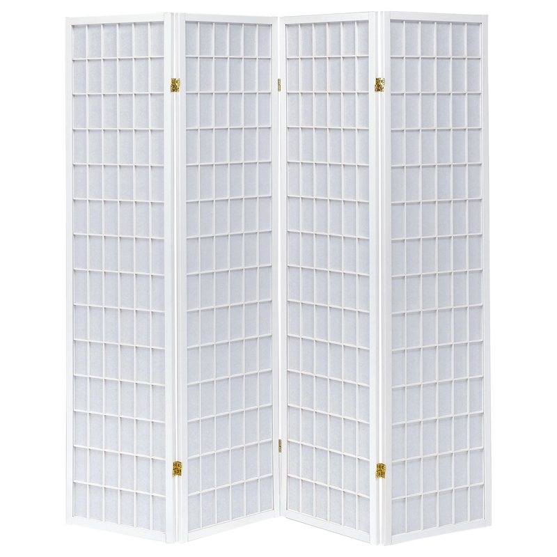 Stonecroft Corsa 4 Panel Folding Room Divider in White