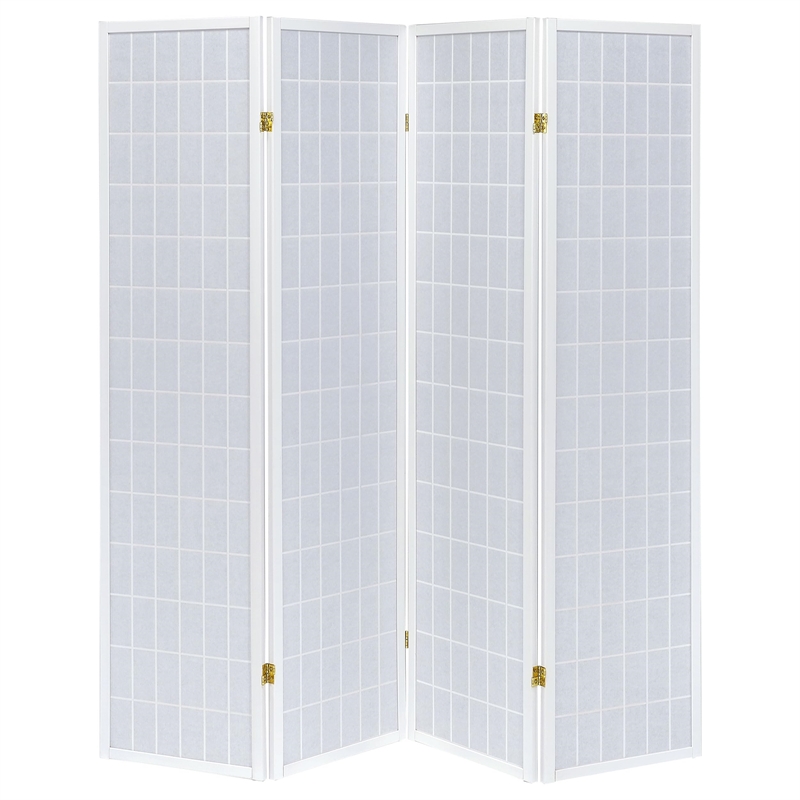 Stonecroft Corsa 4 Panel Folding Room Divider in White