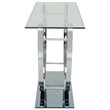 Stonecroft Furniture U Shaped Glass Top Console Table in Chrome