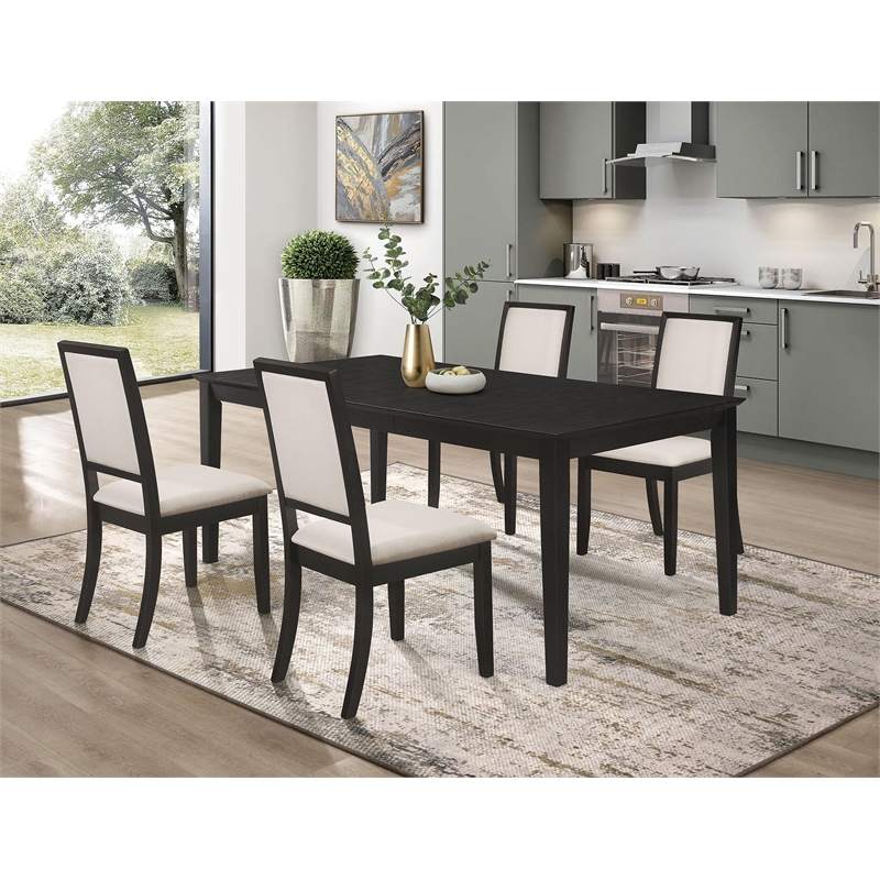 Stonecroft Furniture Kings Drive 5 Piece Rectangular Dining Set in Black