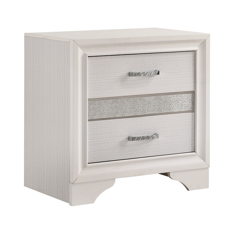 Stonecroft Furniture Asian Hardwood White Queen Bedroom Set Rectangular Storage