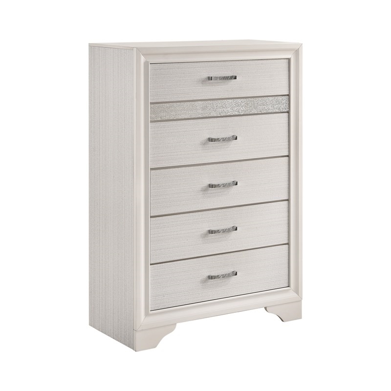 Stonecroft Furniture Wood White Queen Bedroom Set Storage