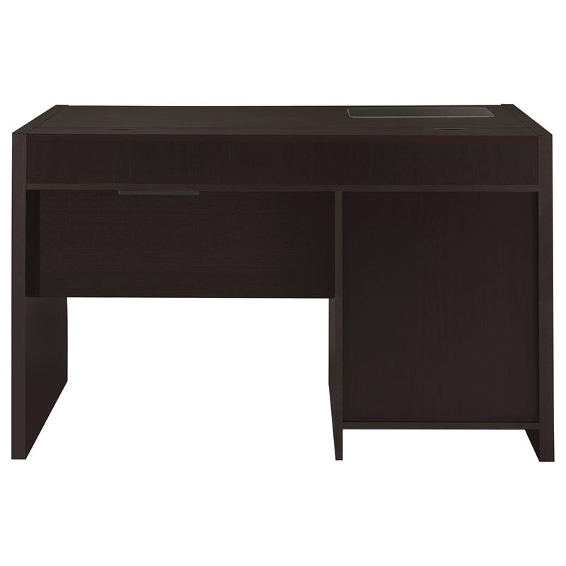 Stonecroft Furniture Computer Desk with Charging Station in Cappuccino