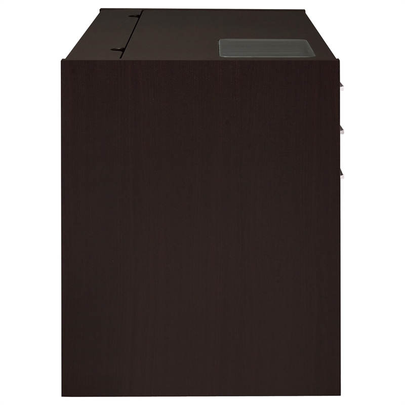 Stonecroft Furniture Computer Desk with Charging Station in Cappuccino