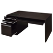 Stonecroft Furniture Contemporary Wood Connect It Computer Desk in Cappuccino