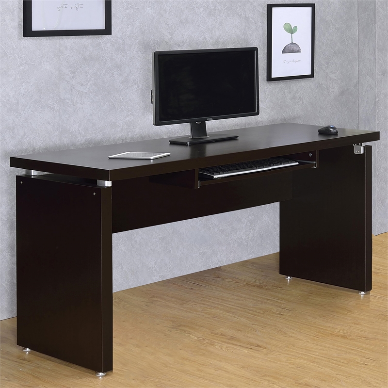 Stonecroft Furniture Contemporary Computer Desk in Cappuccino