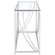 Stonecroft Furniture Contemporary Glass Top Console Table in Chrome