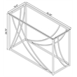 Stonecroft Furniture Contemporary Glass Top Console Table in Chrome
