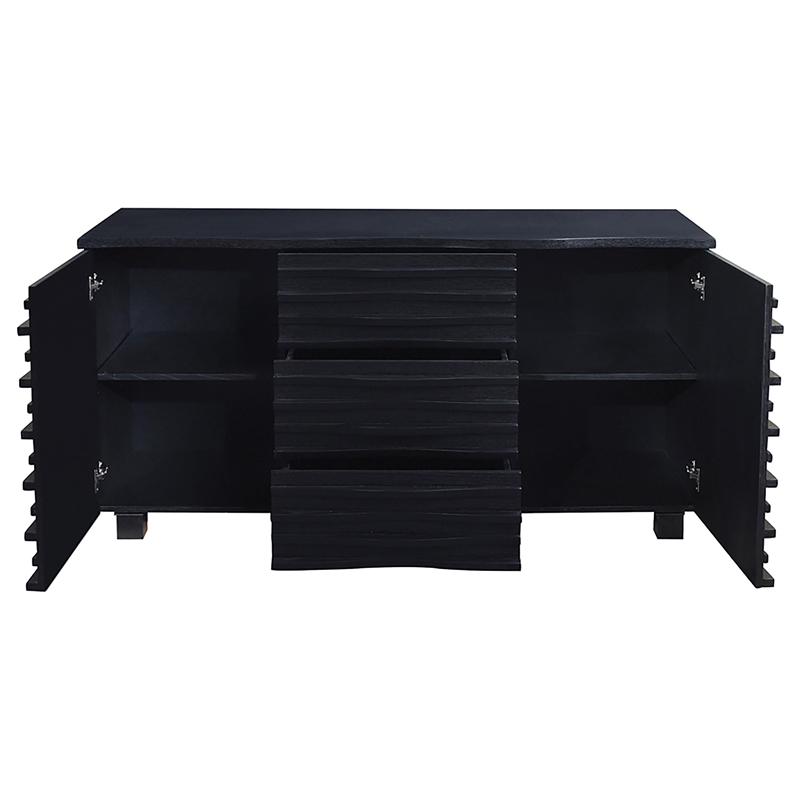 Stonecroft Furniture Contemporary Wood Server in Black