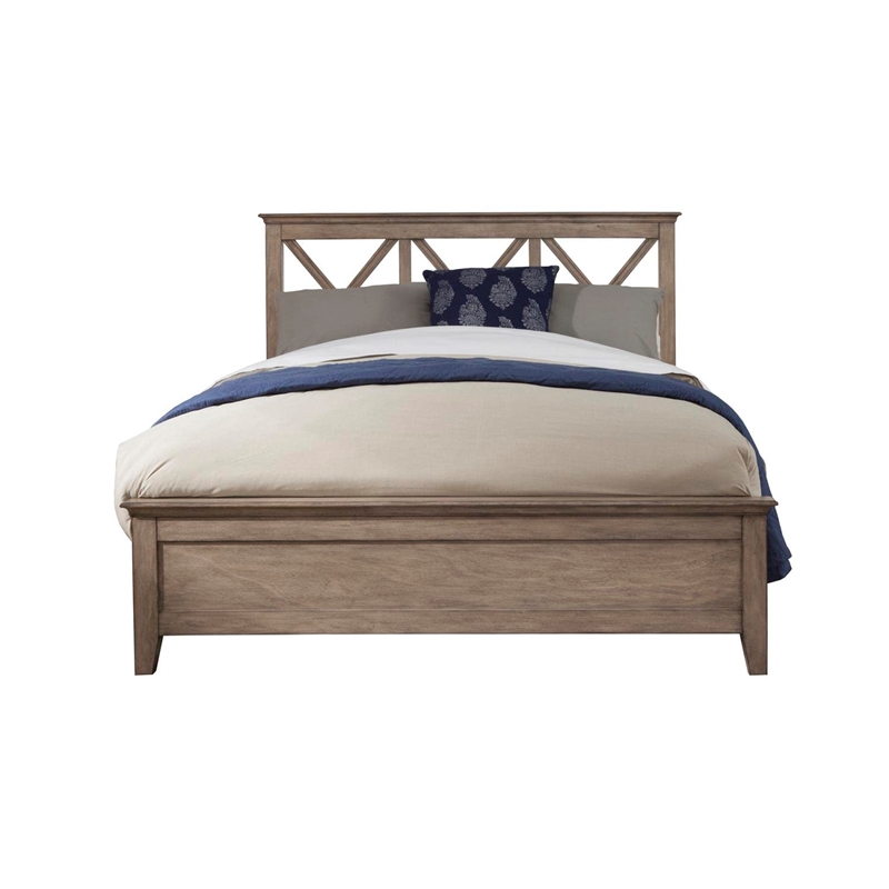 Alpine Furniture Potter Full Size Wood Panel Bed in French Truffle